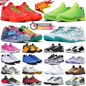 Reverse Grinch Kobes 6 Mens Basketball Shoes Mambacita Think Pink 8 What The Triple White 5 Protro Bruce Lee Del Sol Men Sports Trainers Outdoor Sneakers