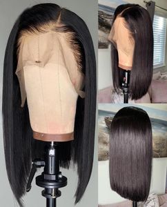 13x6 Straight Human Hair Lace Front Wigs Black Women Deep Parting Wigs with Baby Hair Pre Plucked Brazilian Remy Hair1922523