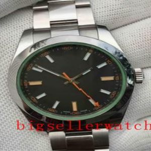 Produtos de luxo masculino qualidade 40mm 116400 aço inoxidável blackdial masculino relógio de pulso casual relógios de pulso Watches264g