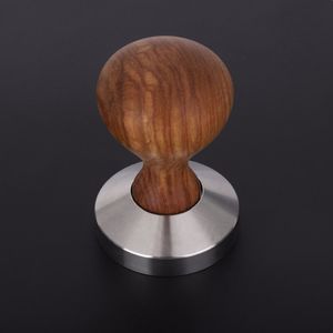 51 53 58mm Manico in palissandro Tamper per caffè Espresso in polvere Pressa piatta Martello Tamper per caffè Grind Grinder Espresso Barista Strumento T310n