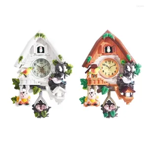 Wall Clocks Birdhouse Clock Battery Operated With Cuckoo Bird Chirping Dropship