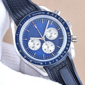 Herrklockor Full Chronograph Fursts Stop Second Vk Quarz Movement Hands Luxury Watch Sport Master Watches Oroiogio Montre de Lu309e