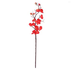 Flores decorativas grinaldas 5 pçs 60cm artificial flor de ameixa falsa decoração para casa gota vermelha entrega jardim festivo festa suprimentos otc4w