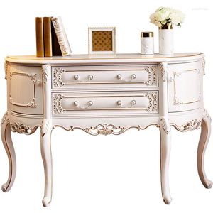 Decorative Plates Solid Wood Console Tables Home American High-End Luxury Half Round Table Wall Storage Curio Cabinet