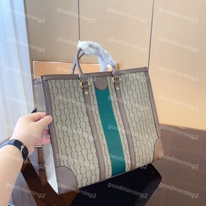 ブランドOphidia Tote Bag 2サイズのバックパックブラウンレザートリムファッションショルダーバッグ本物の革のトップクオスメンズ女性コンピュータービジネスハンドバッグ