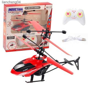 Electric/RC Aircraft Remote Control Aircraft Induktion 2ch Suspension Helicopter Fall-Resistent Charging Light Aircraft