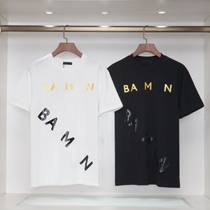 Camisetas de grife masculinas de manga curta com letras tops em torno do pescoço para casais camisetas roupas