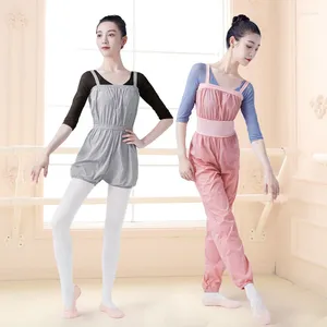 Bühnenkleidung Ballettgurte Lose Übungshose Erwachsene weibliche Aufwärm-elastische Gymnastikkleidung Tanz