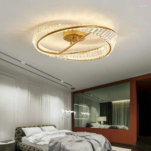 Tavan Işıkları 2024 Lüks Avize Lambaları Modern Yatak Odası Kristal LED Oturma Odası Parlak Kapalı Aydınlatma Armatürleri