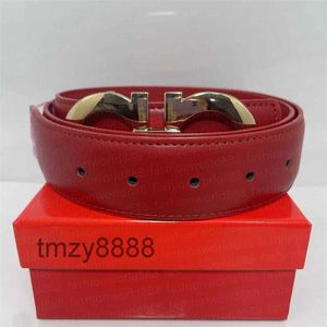 Fashion Belt Luxury Accessories High-quality Smooth Buckle Mens and Womens Pantyband Jeans Designer Box 3.4cm Wide Tail H20A