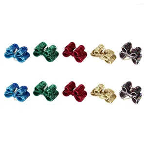 Abbigliamento per cani 10 pezzi Elastici per capelli - Copricapo Bowknot Accessorio grazioso e lucido Fiocchi per anelli per cuccioli di gatto ()