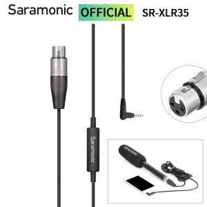 Adapter Saramonic Srxlr35 Adapter Cable 3.5mm Trrs to 3 Pin Xlr Female Jack for Wireless Microphone Mobile Phone Smartphone Ipad Ipod