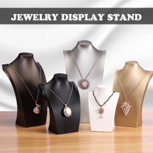 Exibir 1pc Mannequin Bust Bust Display Rack Jewelry Display Stand Stand Brincos Organizador Colar de colar Exibição de exibição Prateleira