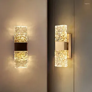 Vägglampor minimalistiska sconce crystal kopparlampa modern inomhus gång säng vardagsrum hall korridor hem dekor 6pa belysning