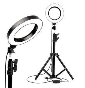 Illuminazione interna LED Ring Light Po Studio Camera Pography Dimmerabile Lampada video per trucco Selfie con supporto per telefono treppiede5927810