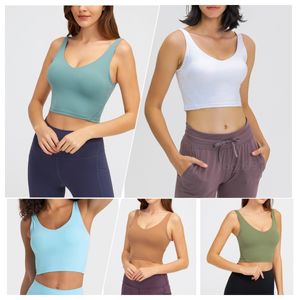 Sports Brand Align Lu Yoga Bra Women Sports Bras Tops Cew Neck Finess Tank Vest Skinfriendly Workout Breathble Quick Dry Top Female Sweatbra
