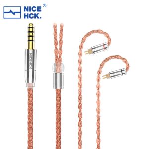 Tillbehör NICEHCK ORANGESIR CABLE 8 Kärnor 6N OCC+Hög konduktivitet Koppar Blandad uppgraderingstråd 3.5/2.5/4,4 mm MMCX/0,78 mm 2PIN Solaris Yume