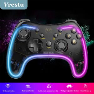 Gamepads Drahtloses RGB-Gamepad für Switch Pro Gaming-Controller Spielzubehör für Nintendo Switch NS/NS Lite/NS OLED-Telefonspiel-Joystick