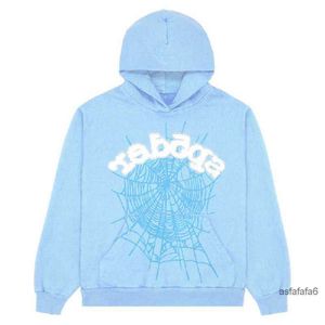 Męskie z kapturem NOWOŚĆ Sky Sp5der Mężczyźni Kobiety 1 Hip Hop Young Thug Spider Hoodie World Wide 555555 Bluzy drukuj Pullover Hoym Light Blu tani Mac 4ezt