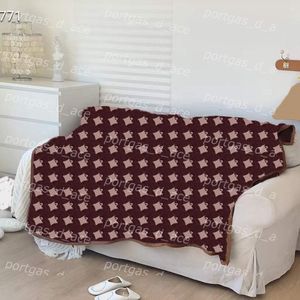 Letters Flowers Throw Blankets Vintage Office Travel Car Pile Blanket Autumn Winter Warm Throw Multifunction Sofa Chair Throws for283e