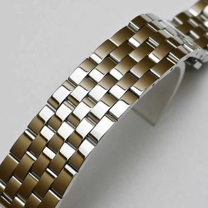 Other Watches Stainless steel strap metal strap high-end solid polished bracelet strap curve end 24mm 23m 22mm 21mm 20mm 19mm 18mm J240222