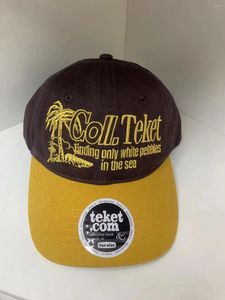 Bollmössor lyx 2024 Coll Teket Palm in the Sea Brown Mens Womens Hat Cap Snapback Casquette Baseball Hats Casual #274