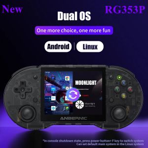 Spieler Anbernic RG353P Handheld-Spielekonsole 3,5 Zoll Dual OS Androrid Linux RK3566 mit BT Wifi HD TV Out Retro-Videospiele-Player-Box