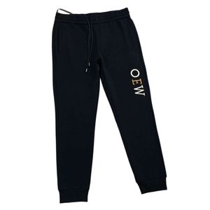 Loewee calças de grife moda de luxo para mulheres calças masculinas carta bordado cordão casual calças de guarda dos homens pouco pé calças