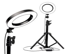 Illuminazione interna LED Ring Light Po Studio Camera Pography Dimmerabile Lampada video per trucco Selfie con supporto per telefono treppiede1621904