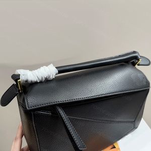 Kadın tasarımcı crossbody çantaları yeni bulmaca stil lychee desen deri omuz çantası lady lüks kol altı koltuklu el çantası klasik üst tote çanta