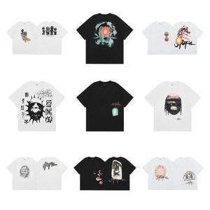 Yaz Moda Erkek Beyaz Pamuk Kısa Kollu Tee Man Tasarımcı Grafik Baskı Tişörtleri Siyah XL ABD Boyut
