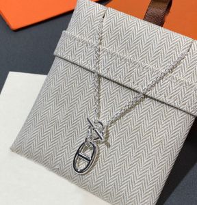 Luxury quality charm pendant necklace in silver color design OL clasp design have stamp box PS3968A