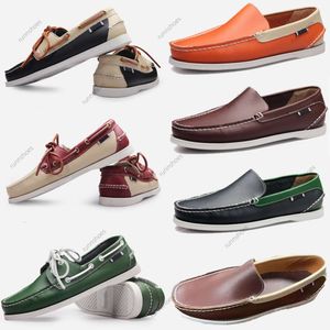 new Large size sailing shoes for mens casual mens shoes genuine leather shoes British driving single shoes for men shoe size 38-45