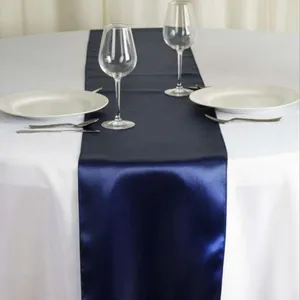 Tkanina stołowa satyna flaga flagi o wysokiej gęstości krawędzi dekoracji ślubu kolor obrusowy