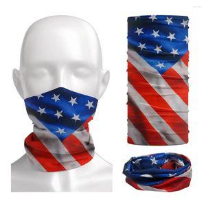 Scarves Flag Of United States Bandana Neck Gaiter Unisex USA America Pattern Headscarf Hiking Headband Cycling Face Cover Balaclava