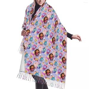 Scarves Lady Large Pattern Dollhouse With The Gabbys Women Winter Thick Warm Tassel Shawl Wrap Fashion Versatile Scarf