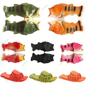 2024 Slippers Funny Slippers Womens Shoes Family Residential Shoes Men Blus Summer Beach Boys Usisex New Fish Slippers Size 24-47