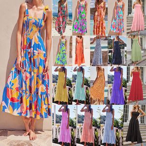 Summer CLLECTION Nya kvinnor Midlängdklänningar Eleganta maxi klänningar Kvinnor Designer Dress Summer Beach Party Long kjol
