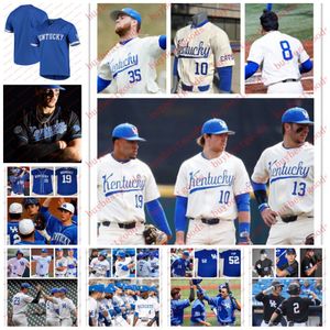 Niestandardowa koszulka baseballowa Kentucky Wildcats Alex Rodriguez Dalton Reed Mason Hazelwood Zack Thompson Patrick Herrera Evan Byers Jerseys