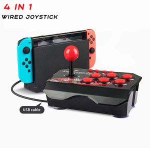 Joysticks 4 em 1 com fio Gamepad Joystick para Switch/PS4/PC/PS3 Android TV Game Acessórios Plugue USB