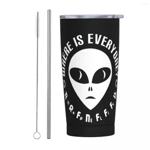 Tumblers Geek Equação Fermi Paradoxo Onde Alienígenas Tumbler Vácuo Isolado Área de Tempestade 51 UFO Pires Copo Térmico Caneca Ao Ar Livre Garrafa