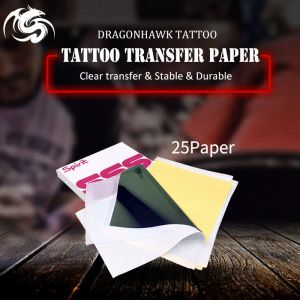 Klänningar tatuering stencil transfer carbon papper topp 25 st en 4 -storlek tatueringsförsörjning ws011*25
