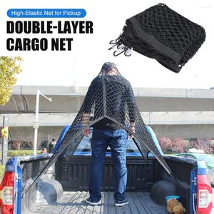 Car Organizer Reflective Cargo Net For Truck Pickup Bed Latex Elastic Luggage Storage Bungee Mesh Universal Travel Offroad