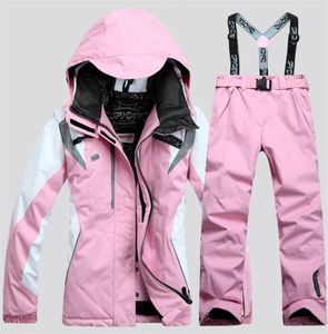 Women039S Ski Suit Ski Jacket Pant Scrawl Style Kvinnlig snowboard Set Snowboardrock och byxor kvinnor Skiddräkt 2208127377099