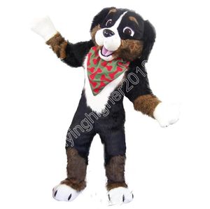 Profissional personalizado realista leve cão mascote traje personagem mascote roupas natal festa de halloween vestido extravagante