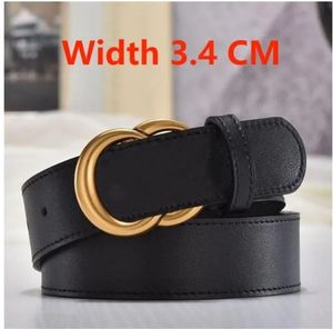 Belts for Women Designer Genuine Leather Luxury Belt Cowhide High Quality Men Belts Bronze Buckle Waistband Cintura Uomo Width 3cm