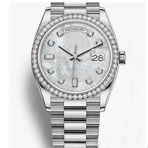 Esporte feminino unisex relógio pérola dial diamante movimento mecânico automático vidro de safira aço inoxidável masculino senhora relógios masculino wr321x