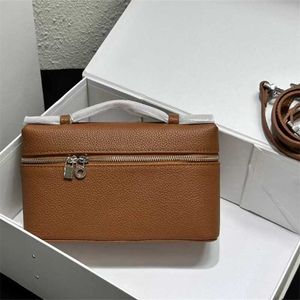 New Trendy Lp Genuine Leather Women s Bag Fashion Litchi Pattern Cowhide Portable Handbag Makeup Bags Shoulder Purse 240222