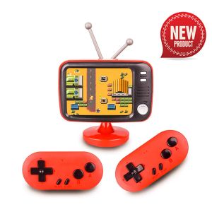 Spelare Playo Retro Handheld -spelkonsolvideospelspelare med 300 spelsystem Mini TV -stil spelmaskin med trådlös kontroller