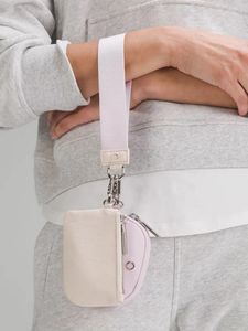 Lu Dual Torebka Różowa Mini Mini Joga Bag Mini Mini Mini zamek błyskawiczny wokół portfela nadgarstka Portable breloczek portfela Mini Pinkmoli Monety kieszeń